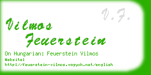 vilmos feuerstein business card